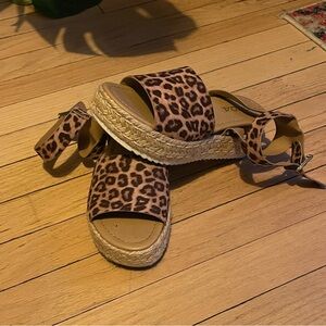 Soda Leopard Print Sandals